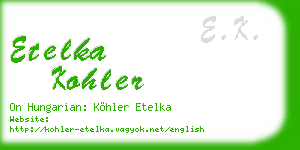 etelka kohler business card